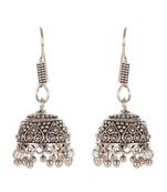 Dull Gold Look Fashion Earring With Carved Pattern And Beads