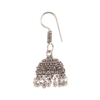 Dull Gold Look Fashion Earring With Carved Pattern And Beads 2