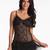 flattering black ruffle lace babydoll