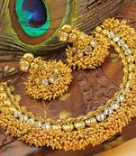 Royal Antique Polki Goldcluster Necklace Set 