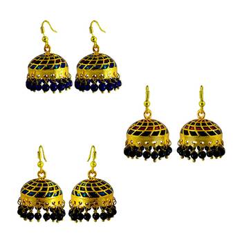 Diwali Special Meenakari Tokri Jhumki Combo Offer Set 1