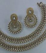 Designer Pearl Earings with Traditional Anklets