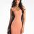 Pink & Black Contrast Side-Panel Bodycon Dress