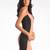 Pink & Black Contrast Side-Panel Bodycon Dress