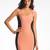 Pink & Black Contrast Side-Panel Bodycon Dress