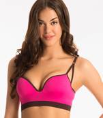 PrettySecrets Flirty Fuchsia Ultra Push Up Sports Bra