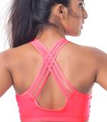 Neon Pink "Perform" Strappy Sports Bra