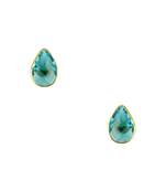 Aqua Blue Stone Stud Earrings Jewellery for Women - Orniza