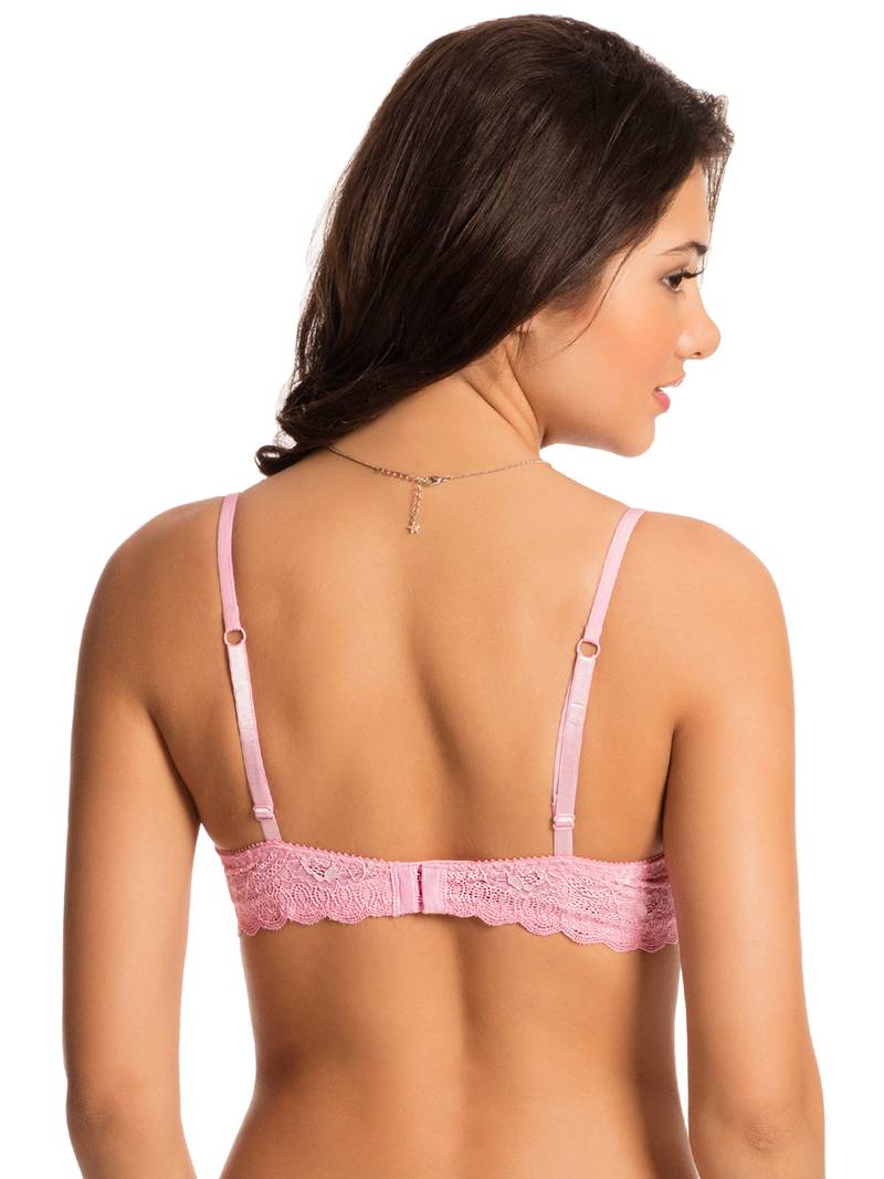 Blush Pink "Fabulous" Lace Push Up Bra