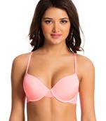 Neon Pink "Fabulous" Lace Push Up Bra