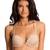 Champagne "Lace Tease" Front-Close Racer Back Push Up Bra