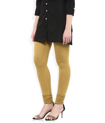Brown cotton lycra stitched leggings 3