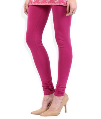Red cotton lycra stitched leggings 3
