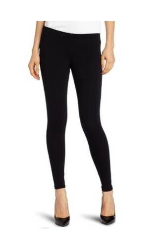 Black cotton lycra stitched leggings