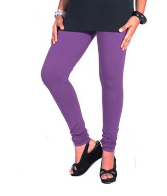 Blue cotton lycra stitched leggings 2