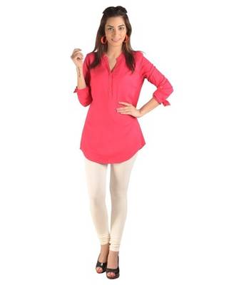 White cotton lycra stitched leggings 2