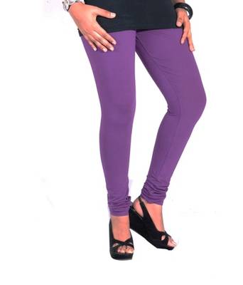 Blue cotton lycra stitched leggings 3