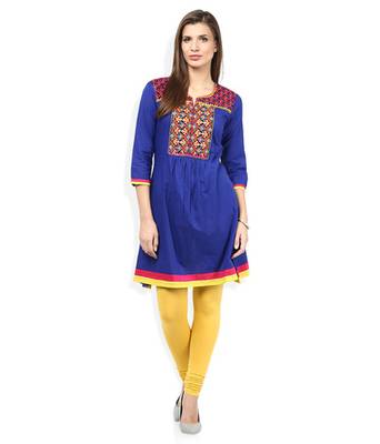 Yellow cotton lycra stitched leggings 2