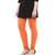 Orange cotton lycra stitched leggings