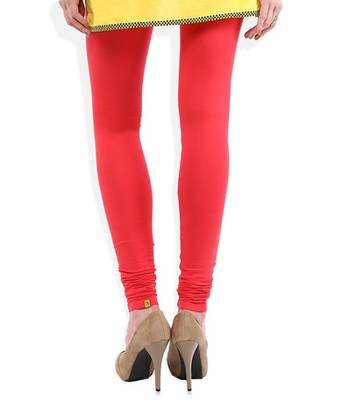Pink cotton lycra stitched leggings 4