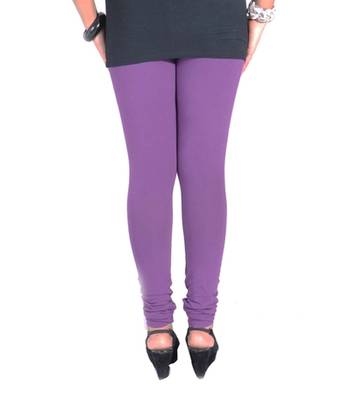 Blue cotton lycra stitched leggings 4