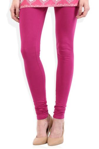 Red cotton lycra stitched leggings