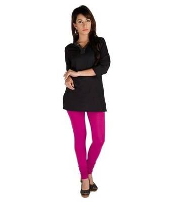 Pink cotton lycra stitched leggings 2