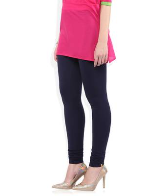 Purple cotton lycra stitched leggings 3