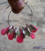 pink dazzling hoops