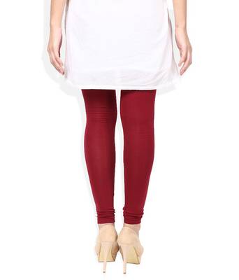 Brown cotton lycra stitched leggings 4