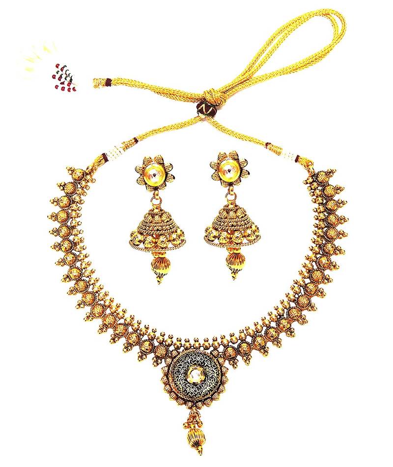 Traditional Neck Fit Necklace Set Jewellery Women Jewellery