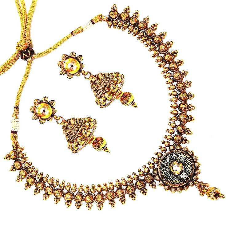 Traditional Neck Fit Necklace Set Jewellery Women Jewellery