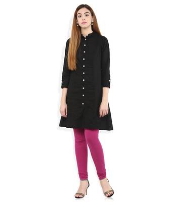 Pink cotton lycra stitched leggings 2