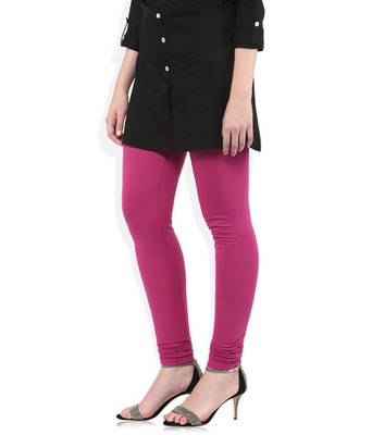 Pink cotton lycra stitched leggings 3