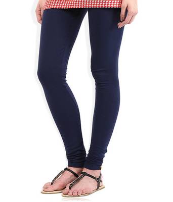 Purple cotton lycra stitched leggings 3