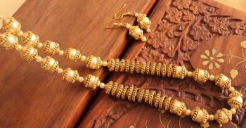 Unique Antique Matte Finish Pearl Necklace Set 2