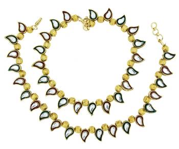 gold plated anklets 2