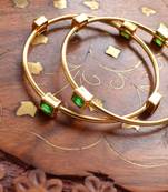 Gold stone bangles and bracelets
