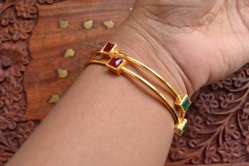 Gold stone bangles and bracelets 2
