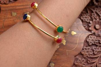 Gold stone bangles and bracelets 2