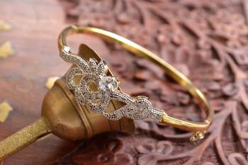 Gold stone bangles and bracelets 1