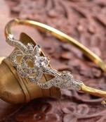 Gold stone bangles and bracelets