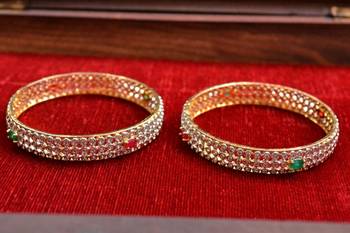 Gold stone bangles and bracelets 2
