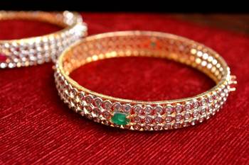 Gold stone bangles and bracelets 3
