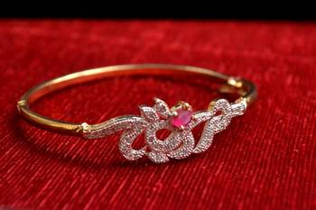 Gold stone bangles and bracelets 1