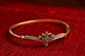 Gold stone bangles and bracelets 1