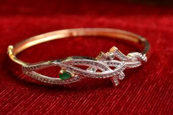Gold stone bangles and bracelets 1