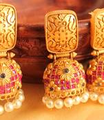 Gorgeous Semiprecious Ruby Blue Designer Pendant Set