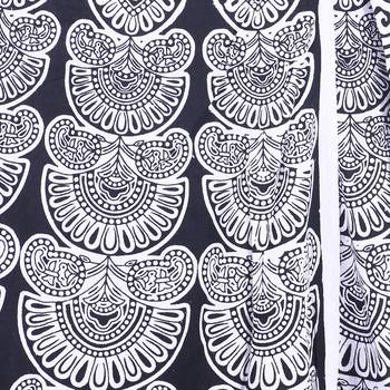 White cotton printed wrap around free size skirt 5