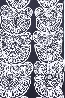 White cotton printed wrap around free size skirt